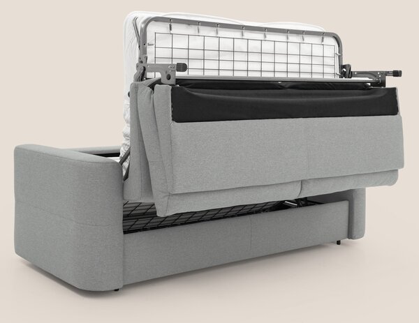 Cupido Divano letto materasso H18 cm e schienale alto in tessuto imper