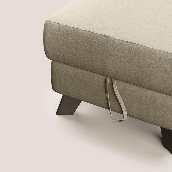 Moon Pouf contenitore e piedini alti in microfibra impermeabile T11 to
