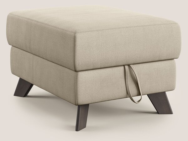 Moon Pouf contenitore e piedini alti in microfibra impermeabile T11 to