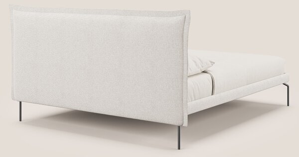 Eric letto imbottito design minimal in morbido tessuto impermeabile T1