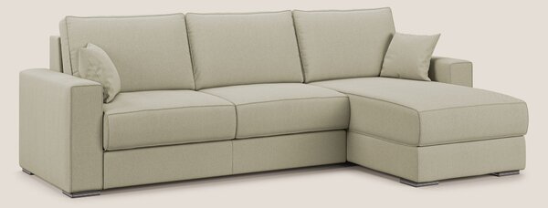 Dream Divano letto angolare in tessuto smacchiabile T05 panna