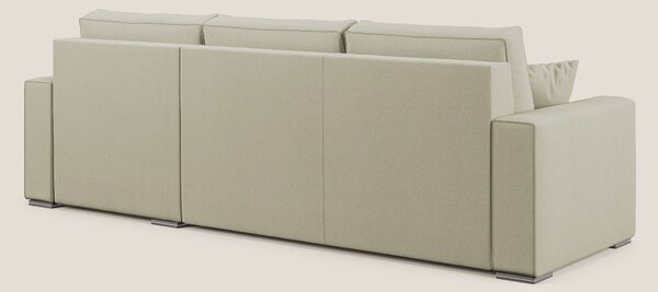 Dream Divano letto angolare in tessuto smacchiabile T05 panna