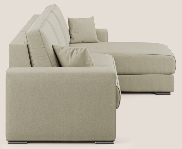 Dream Divano letto angolare in tessuto smacchiabile T05 panna