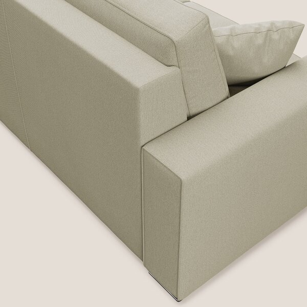 Dream Divano letto angolare in tessuto smacchiabile T05 panna