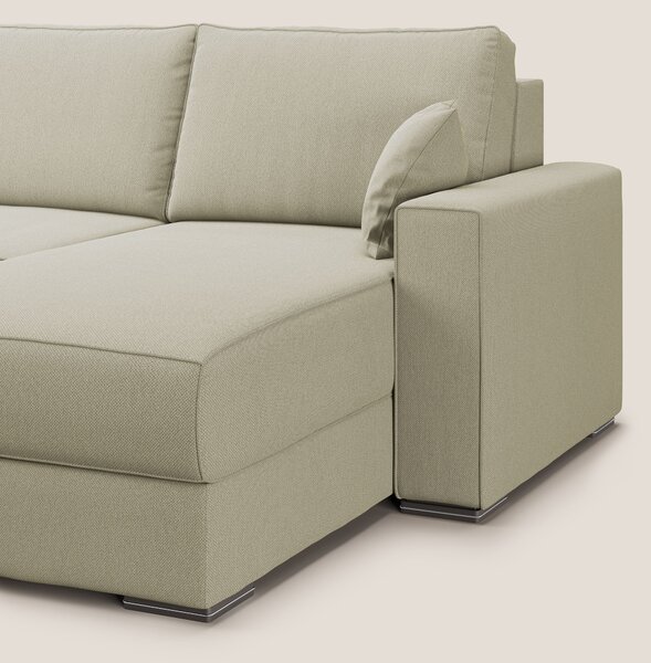 Dream Divano letto angolare in tessuto smacchiabile T05 panna