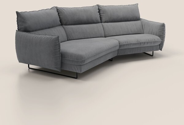 Monamour divano moderno angolare con opzione relax elettrico in microf