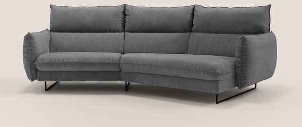 Monamour divano moderno angolare con opzione relax elettrico in microf