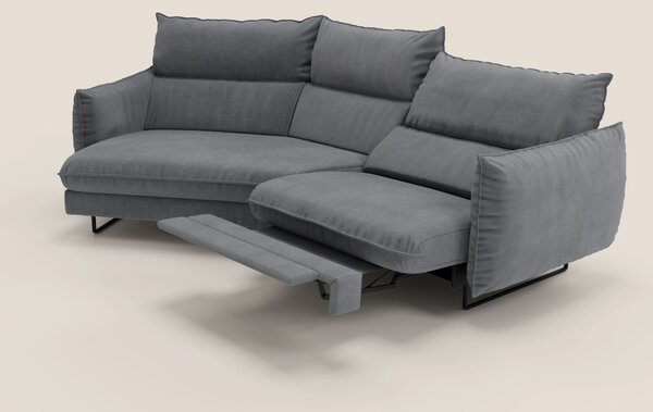 Monamour divano moderno angolare con opzione relax elettrico in microf