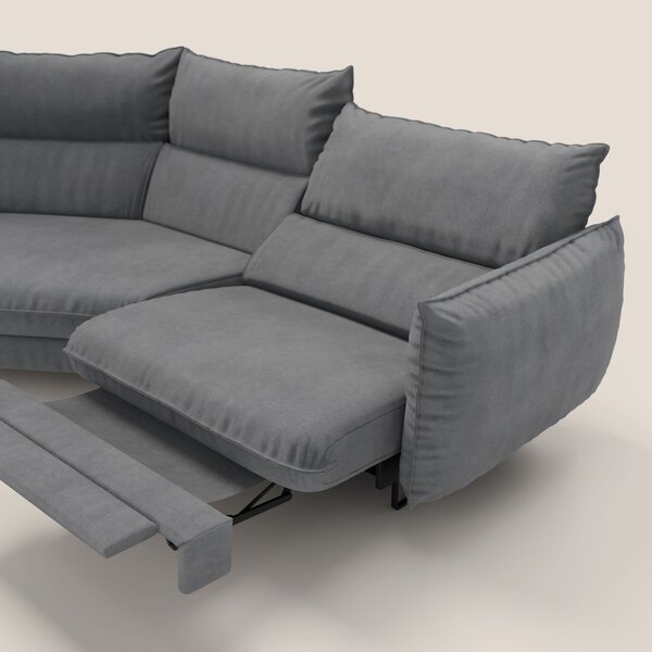 Monamour divano moderno angolare con opzione relax elettrico in microf