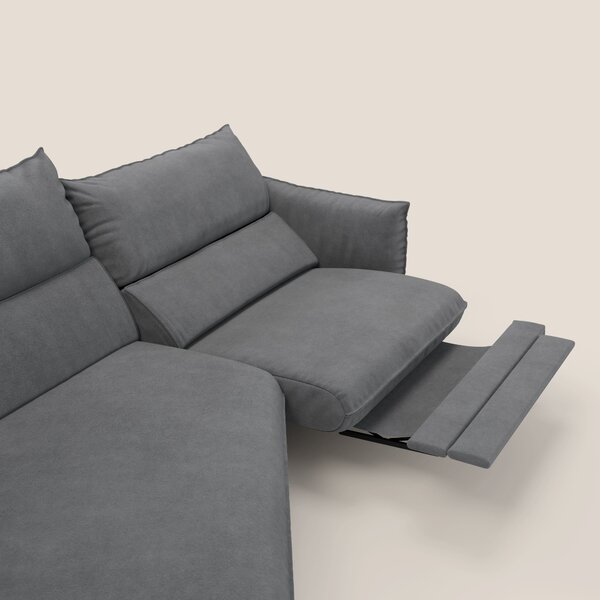 Monamour divano moderno angolare con opzione relax elettrico in microf