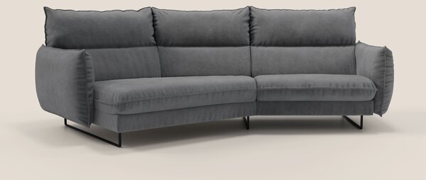 Monamour divano moderno angolare con opzione relax elettrico in microf