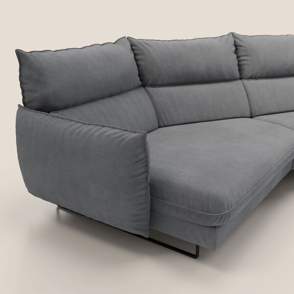 Monamour divano moderno angolare con opzione relax elettrico in microf