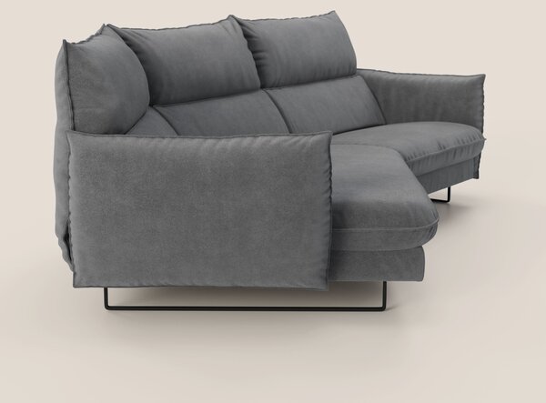 Monamour divano moderno angolare con opzione relax elettrico in microf