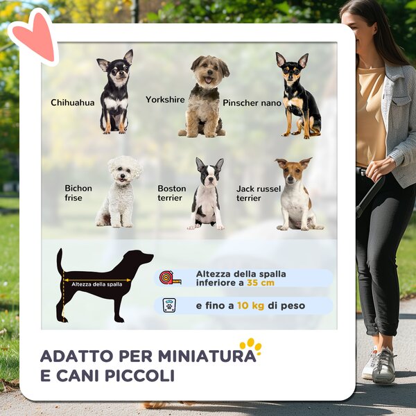 PawHut Passeggino Pieghevole con Cestino Portaoggetti e Imbottitura Lavabile, Carrello per Animali Domestici, 75 x 45 x 97cm, Blu | Aosom Italy