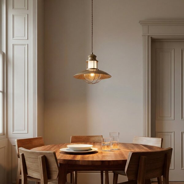 Lampada a sospensione Lindby, Louisanne, dimmerabile, Marrone / Ruggine, Corridoio, Metallo, Marittimo