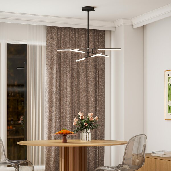 HOMCOM Lampada da Soffitto LED Moderna Ø100x79 cm con Schermo in Acrilico Angolo di Luce Regolabile per Soggiorno Camera o Cucina | Aosom Italy