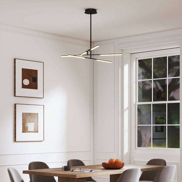 HOMCOM Lampada da Soffitto LED Moderna Ø100x79 cm con Schermo in Acrilico Angolo di Luce Regolabile per Soggiorno Camera o Cucina | Aosom Italy