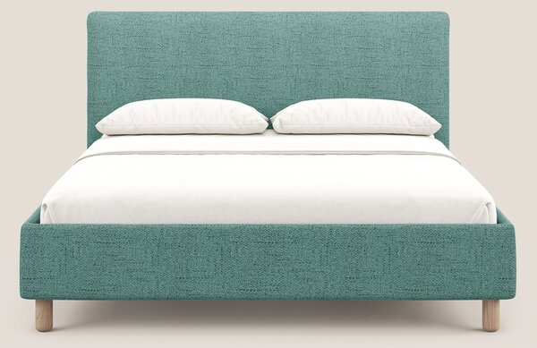 Serena letto contenitore salvaspazio scandinavo in tessuto fiammato im