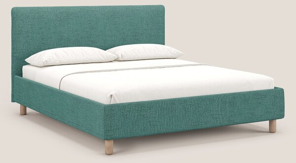 Serena letto contenitore salvaspazio scandinavo in tessuto fiammato im