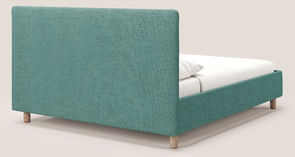 Serena letto contenitore salvaspazio scandinavo in tessuto fiammato im