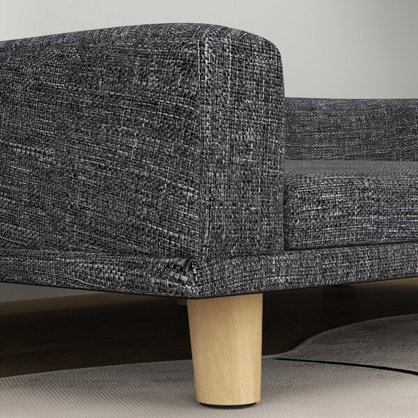 PawHut Divano rialzato per cani grandi con cuscino lavabile e gambe in pino, Portata 40 kg, 98 x 67 x 25 cm, Grigio scuro | Aosom Italy