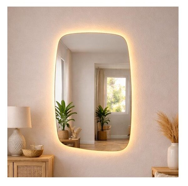 Baltica Design - Specchio LED con retroilluminazione STONE CALM LED/15W/230V 2700K 90x60 cm IP65