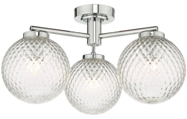 Där Lighting WAY5350 - Plafoniera da bagno a soffitto WAYNE 3xG9/3W/230V IP44 cromo