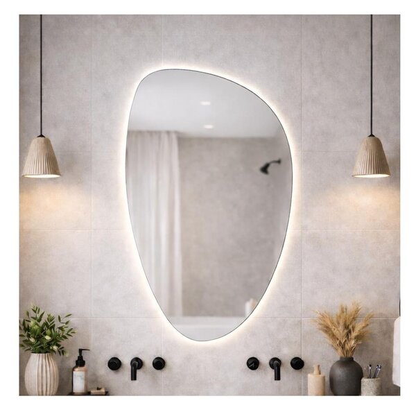 Baltica Design- Specchio LED con retroilluminazione STONE FLUID LED/15W/230V 4500K 92x55 cm IP65