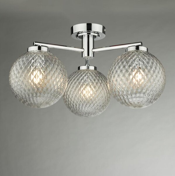 Där Lighting WAY5350 - Plafoniera da bagno a soffitto WAYNE 3xG9/3W/230V IP44 cromo