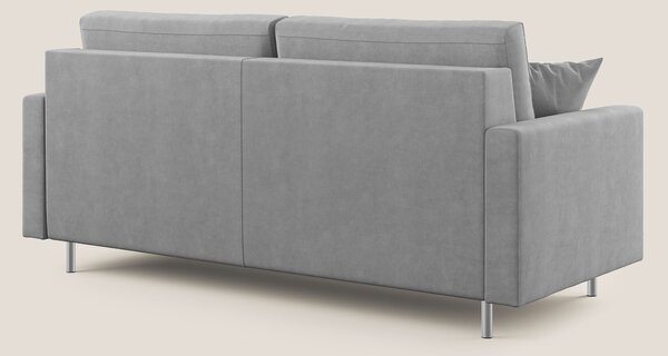 Megan divano letto matrimoniale in microfibra smacchiabile T11 grigio