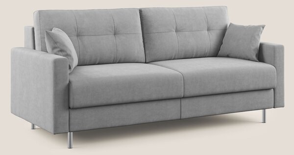 Megan divano letto matrimoniale in microfibra smacchiabile T11 grigio