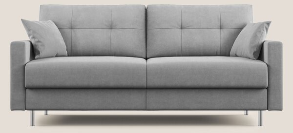 Megan divano letto matrimoniale in microfibra smacchiabile T11 grigio
