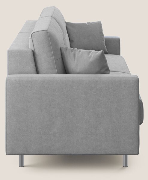 Megan divano letto matrimoniale in microfibra smacchiabile T11 grigio