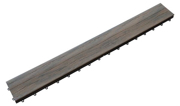 Listone da incastro in composito in legno e plastica (wpc) L 120 x H 15 cm, Sp 37 mm marrone