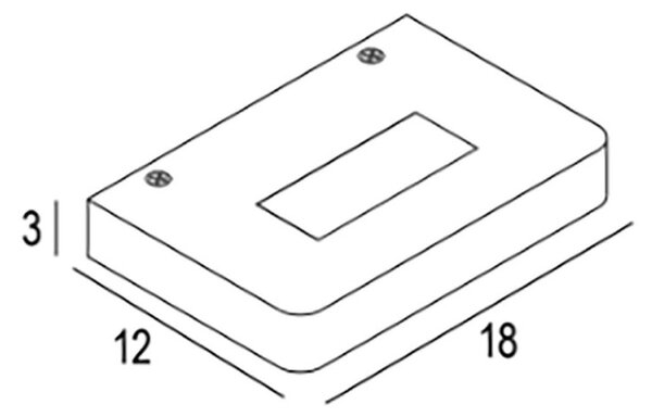 Applique promoingross rise a18 wh led cct 1700lm metallo bianco biemissione - Promoingross