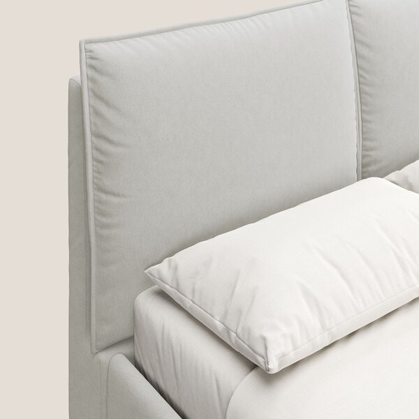 Nives letto imbottito contenitore sfoderabile in microfibra velluto im