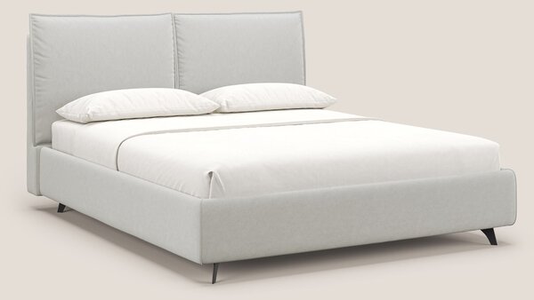 Nives letto imbottito contenitore sfoderabile in microfibra velluto im