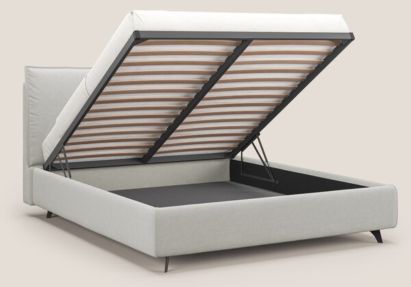 Nives letto imbottito contenitore sfoderabile in microfibra velluto im