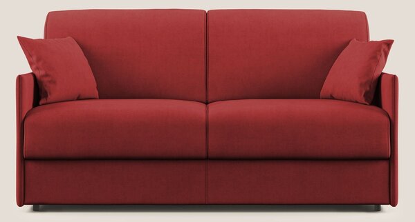 Evans Divano letto in morbido tessuto impermeabile T02 rosso
