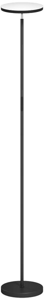 HOMCOM Lampada da Terra Uplighter RGB, Lampada Dimmerabile con Telecomando e Controllo Touch, Testa Orientabile 350°, Nero | Aosom Italy