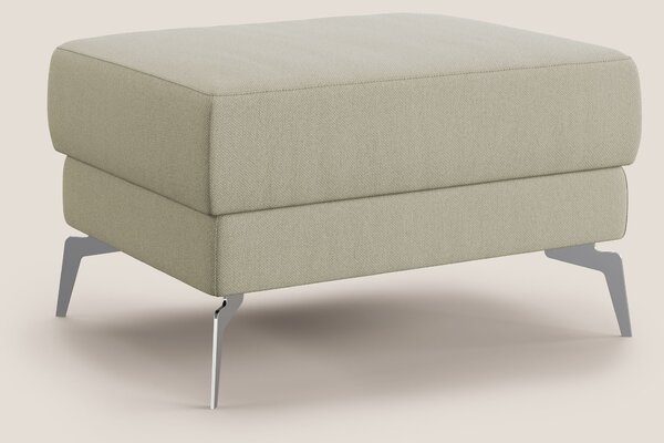 Star Pouf con piedini alti in tessuto smacchiabile T05 panna