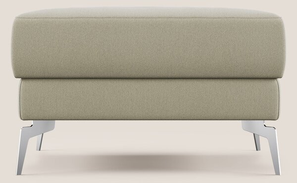Star Pouf con piedini alti in tessuto smacchiabile T05 panna