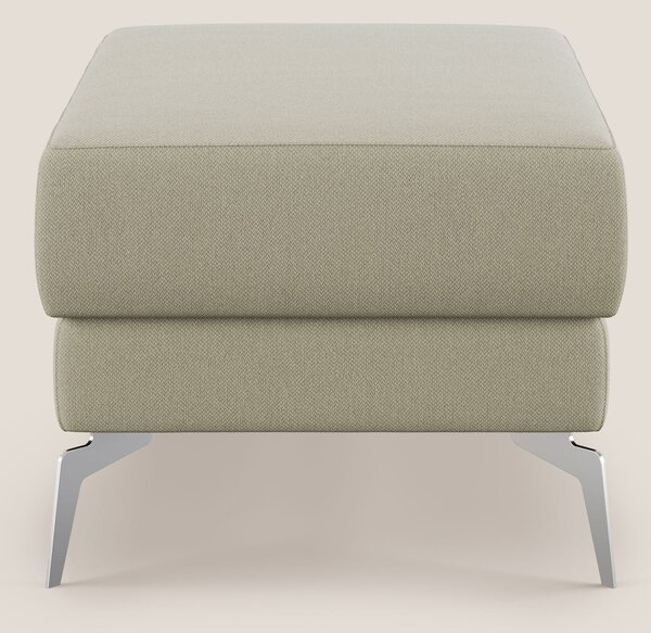Star Pouf con piedini alti in tessuto smacchiabile T05 panna