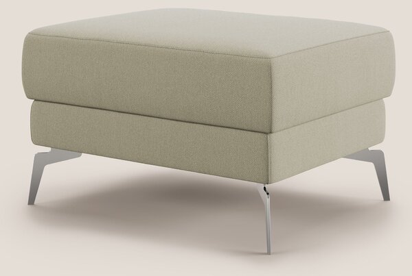 Star Pouf con piedini alti in tessuto smacchiabile T05 panna