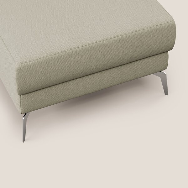 Star Pouf con piedini alti in tessuto smacchiabile T05 panna