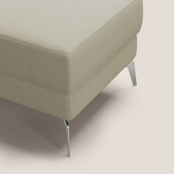 Star Pouf con piedini alti in tessuto smacchiabile T05 panna