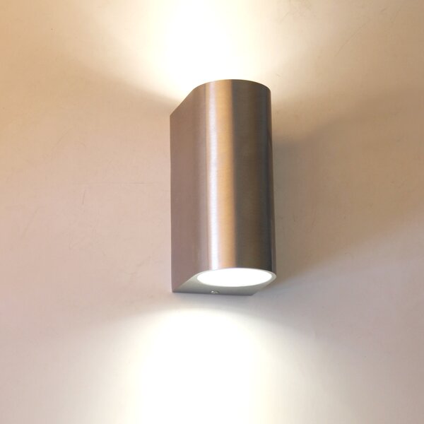 Applique per Esterni a luce indiretta IP44 Alluminio Grigio