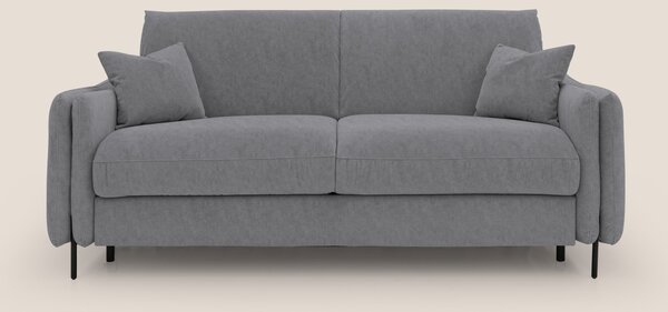 Gregory Divano letto con materasso h18 cm in microfibra effetto vellut