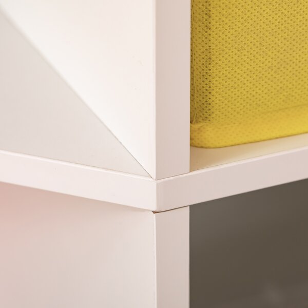 HOMCOM Scaffale per Bambini a 3 Cassetti in Tessuto non Tessuto e MDF, Bianco | Aosom Italy