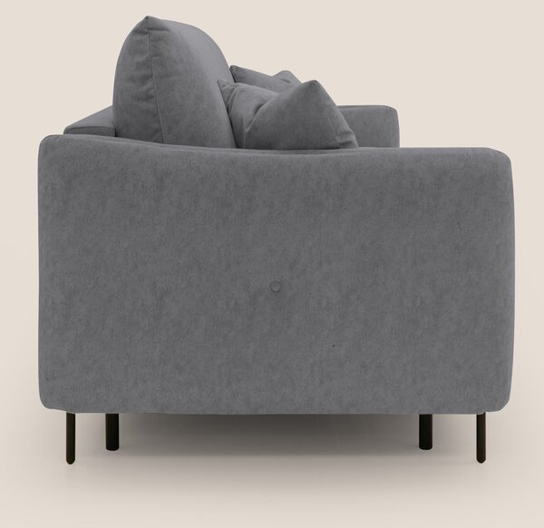 Gregory Divano letto con materasso h18 cm in microfibra effetto vellut